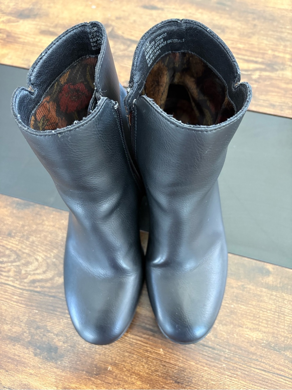 boc Black Leather Ankle Booties